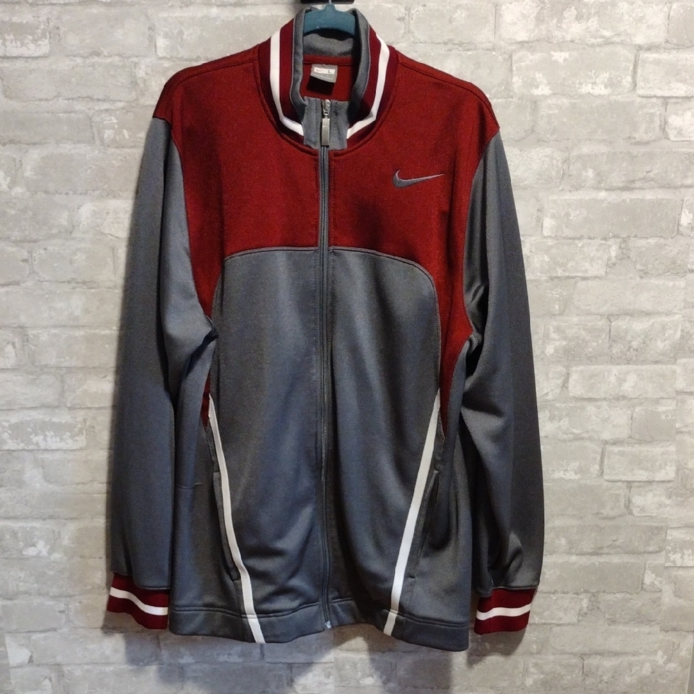 Nike Red and Gray Track Jacket